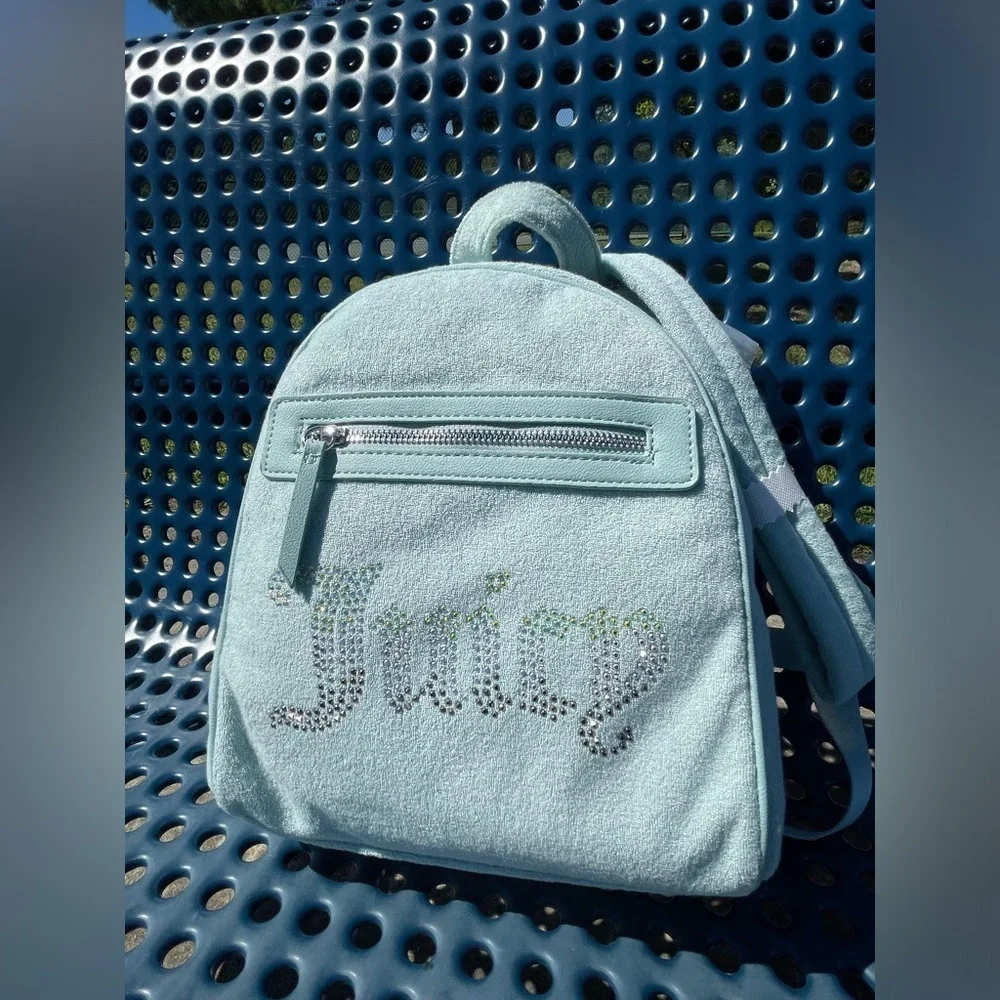 Juicy Couture Backpack,Juicy Couture Mint Backpack with Rhinestones.